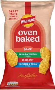 Walkers Oven-Baked Crisps Variety Pack 6x22g