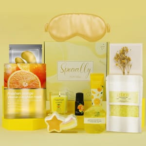 Lemon Pamper Gift Set for Women Luxury Spa Self-Care