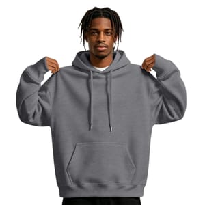 Men's Fleece Hoodie Oversized Drawstring Pocket Pullover Warm