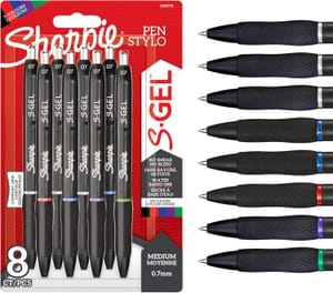 Sharpie S-Gel Gel Pens 0.7mm Assorted Colors 8 Count
