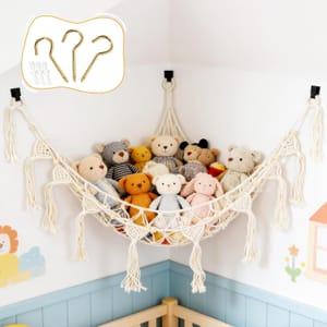 JINGIHE Teddy Storage Hammock for Stuffed Animals