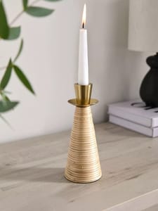 Bamboo Woven Candle Holder