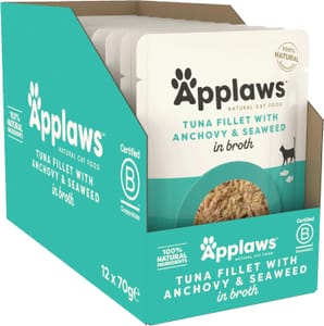 Applaws Tuna Fillet with Anchovy Wet Cat Food 12x70g