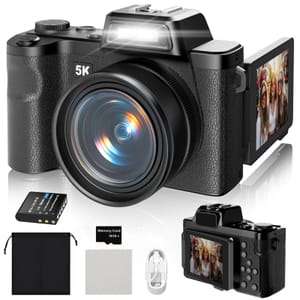Maxmango 5K Digital Camera with Flip Screen, WiFi, Autofocus