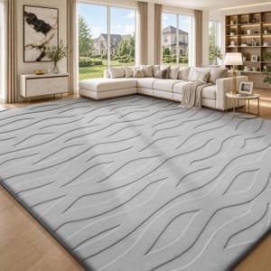 Sour Lemon Large Rug, 200x300 Cm, Washable Grey