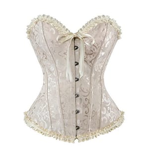 Aiixnze plus Size Overbust Corset Top Lace-up Bustier