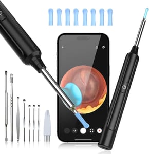 Ear Wax Removal Otoscope WiFi Ear Camera, IP67, 6 LEDs