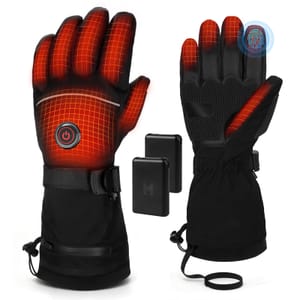 MRAWARM Heated Gloves for Men and Women (Black UK, M)