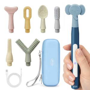 Joyreal Oral Motor Kit: Rechargeable, 7 Heads, 4 Vibration Modes