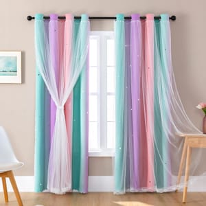 XiDi Blackout Thermal Curtains with Eyelets, Green, 34x72