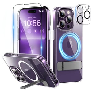 Niunisi Magnetic iPhone 14 Pro Case 6.1" Kickstand Screen Protector