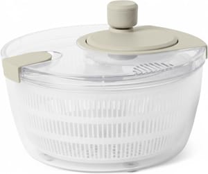 Amazon Basics Salad Spinner, BPA-Free, 4L, Linen Gray