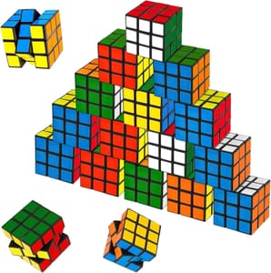 20 Mini Rubik's Cubes 3x3, Portable Puzzle Party Favors