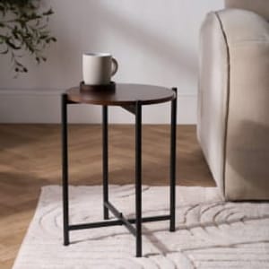 OHS round Side Table - Dark Wood