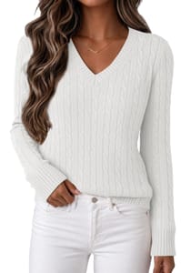 Magritta Women's Long Sleeve V-Neck Knit Sweaters