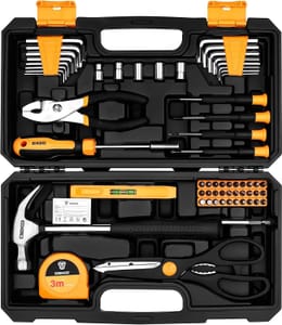 DEKO 62-Piece Tool Kit Set for Home DIY