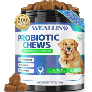 Probiotics for Dogs: Prebiotics & Enzymes, 200 Soft Chews - £13.19 S&S Voucher