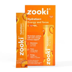 Zooki Electrolytes+ Energy & Focus Peach 7-Servings - £5.54 S&S Voucher