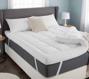 Adam Home Microfiber Quilted Mattress Topper Double Bed
