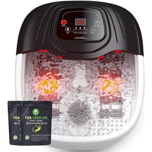 JHJ Foot Spa Massager with Heat, Epsom Salts, Bubbles
