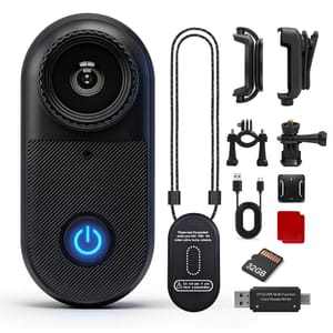 Yehtreh 2.7K Mini Body Camera, 35g, Graphite Gray