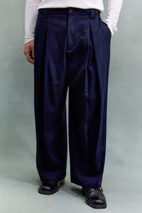 Anglan Navy Dart Balloon Trousers