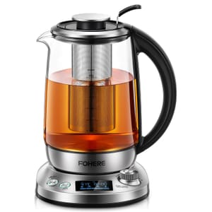 FOHERE 1.7L 2200W Variable-Temp Electric Kettle, 40-100C