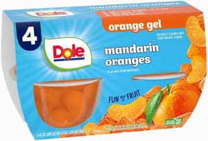 Dole Mandarin in Orange Jelly, 4 X 123g in Orange Flavored