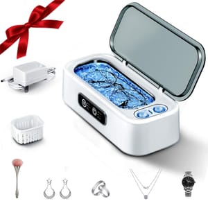 SUNPOW Ultrasonic Cleaner for Glasses, Jewelry & Lenses, 45kHz