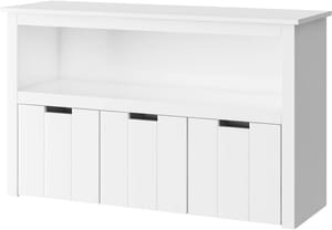 Toy Storage Unit Kids Bookshelf, 3 Drawers with Swivel Castors
