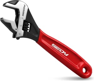 SEDY 6-in Adjustable Wrench, Wide Jaw, Cushion Grip, CR-v Steel