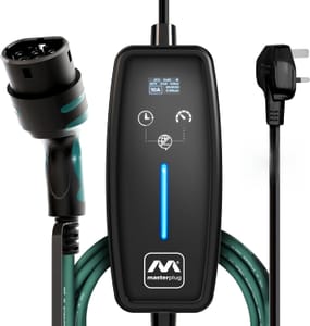 Masterplug EV Cable 10m, Mode 2, UK Plug Type 2