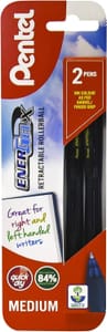 Pentel Energel-X Retractable Gel Pen 0.7 Mm Black (2)