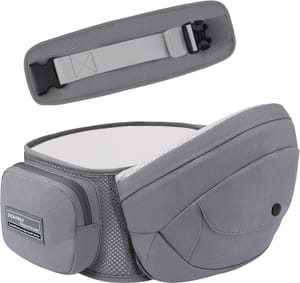 Bebamour Lightweight Baby Hip Seat Carrier Ergonomic Gray