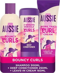 Aussie Bouncy Curls Bundle: Shampoo, Deep Conditioner, Leave-in - £10.14 S&S