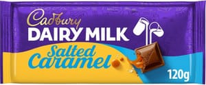 Cadbury Dairy Milk Salted Caramel Chocolate Bar, 120 G