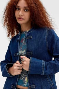 BDG Alma Denim Frogging Jacket