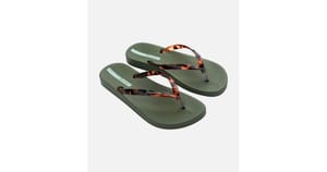 Panema Khaki Tortoise Shell Flip Flops