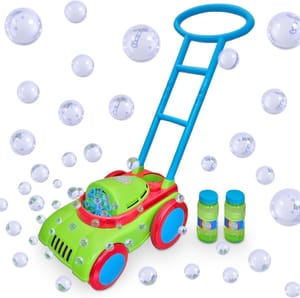 Bubble Mania Lawn Mower Toy - Friction Power, No Batteries Required