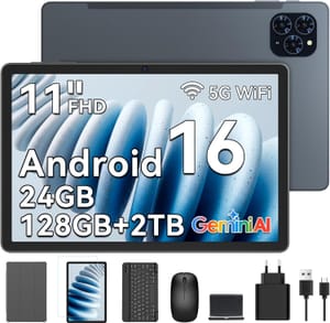 Zenva 11-Inch 2-in-1 Tablet with Keyboard, FHD, 24GB RAM