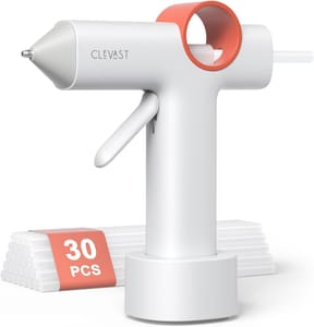 Clevast Cordless Glue Gun with 30 Sticks, Rechargeable