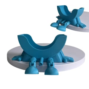 Cute Hanging Sponge Holder, Blue, 3D-Printed Sink Sponge Stand