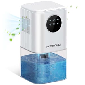 Homtronics 1.7L Mini Dehumidifier for Bedroom White