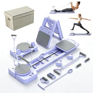 Foldable Pilates Board for Home Gym, Portable Reformer