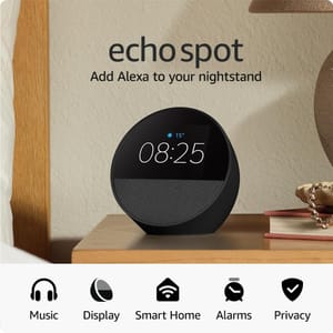 Echo Spot (Newest Gen), Smart Alarm Clock with Vibrant Sound