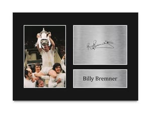 A4 Billy Bremner Leeds United Signed Autograph Picture