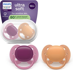 Philips Avent Ultra Soft Orthodontic Soothers, BPA-Free, 2 Pack