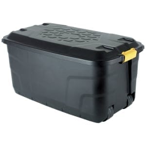 Strata Black Wheeled Storage Trunk - 145L