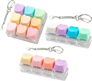 3-Pack Keyboard Fidget Toys with Keychain - All Ages