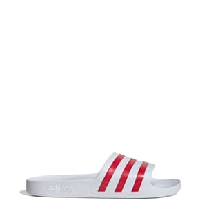 Adidas Adilette Aqua Slides Unisex White/Collegiate Red UK 8